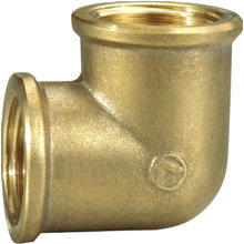 Vinkel messing 3/4" muffe/muffe